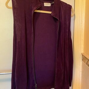 Chico's Eggplant Purple Zip Vest S/M